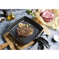 American Grill 26 cm, Gusseisen, Schwarz