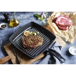 American Grill 30 cm, Gusseisen, Schwarz