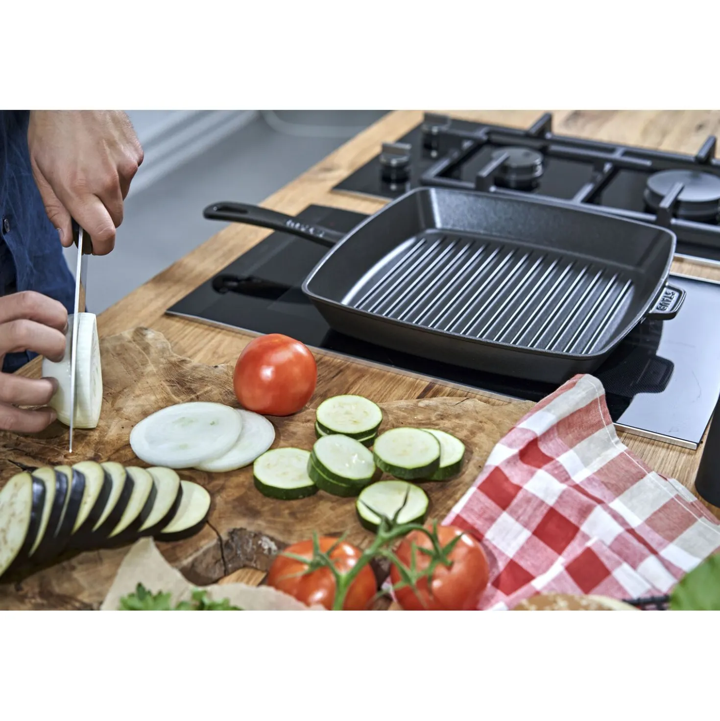 American Grill 30 cm, Gusseisen, Schwarz