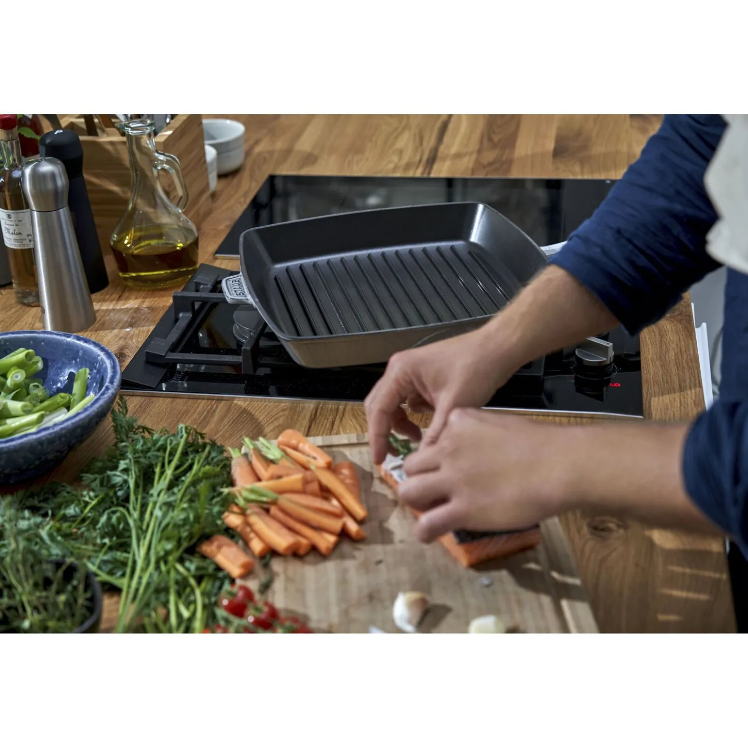 American Grill 30 cm, Gusseisen, Graphit-Grau