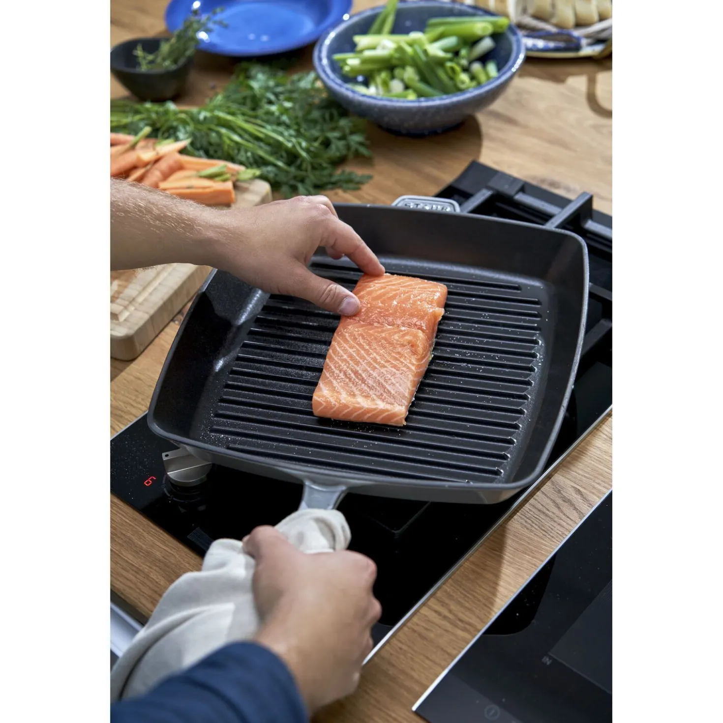 American Grill 30 cm, Gusseisen, Graphit-Grau