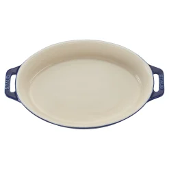 Auflaufform 17 cm, oval, Dunkelblau, Keramik