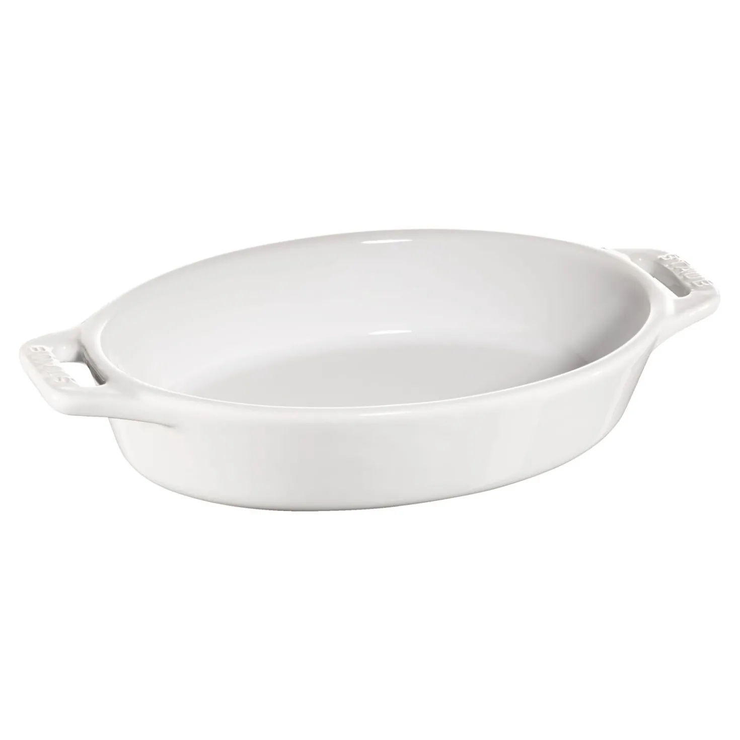 Auflaufform 17 cm, oval, Weiß, Keramik