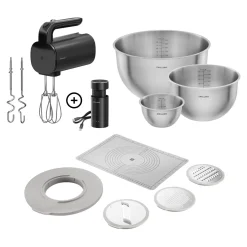 Back-Set mit Handrührgerät, Schüsseln und Accessoires, 11-tlg.