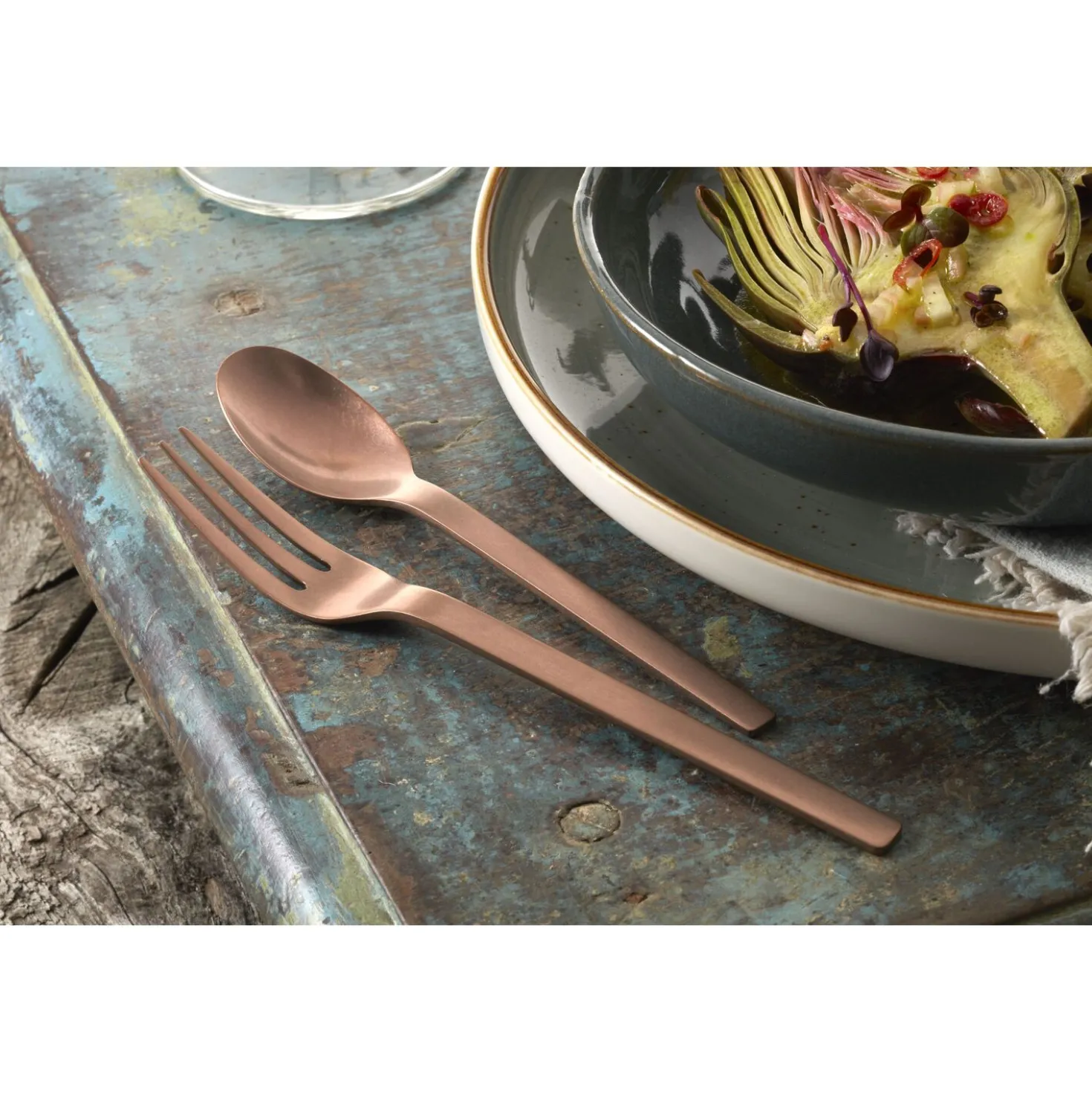 Besteckset Vintage 60-tlg, PVD beschichtet