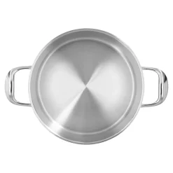 Bratentopf mit Deckel 22 cm, 18/10 Edelstahl