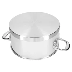 Bratentopf mit Deckel 22 cm, 18/10 Edelstahl