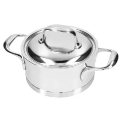 Bratentopf mit Deckel 16 cm, 18/10 Edelstahl