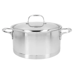 Bratentopf mit Deckel 24 cm, 18/10 Edelstahl