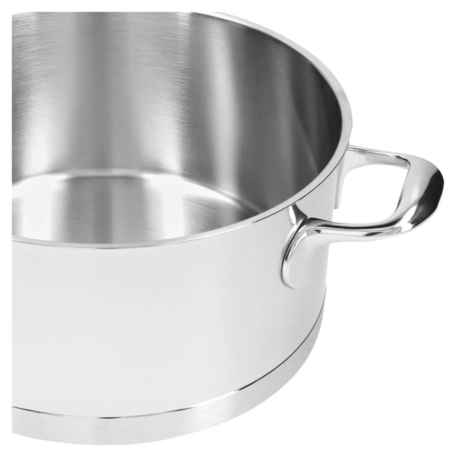 Bratentopf mit Deckel 24 cm, 18/10 Edelstahl