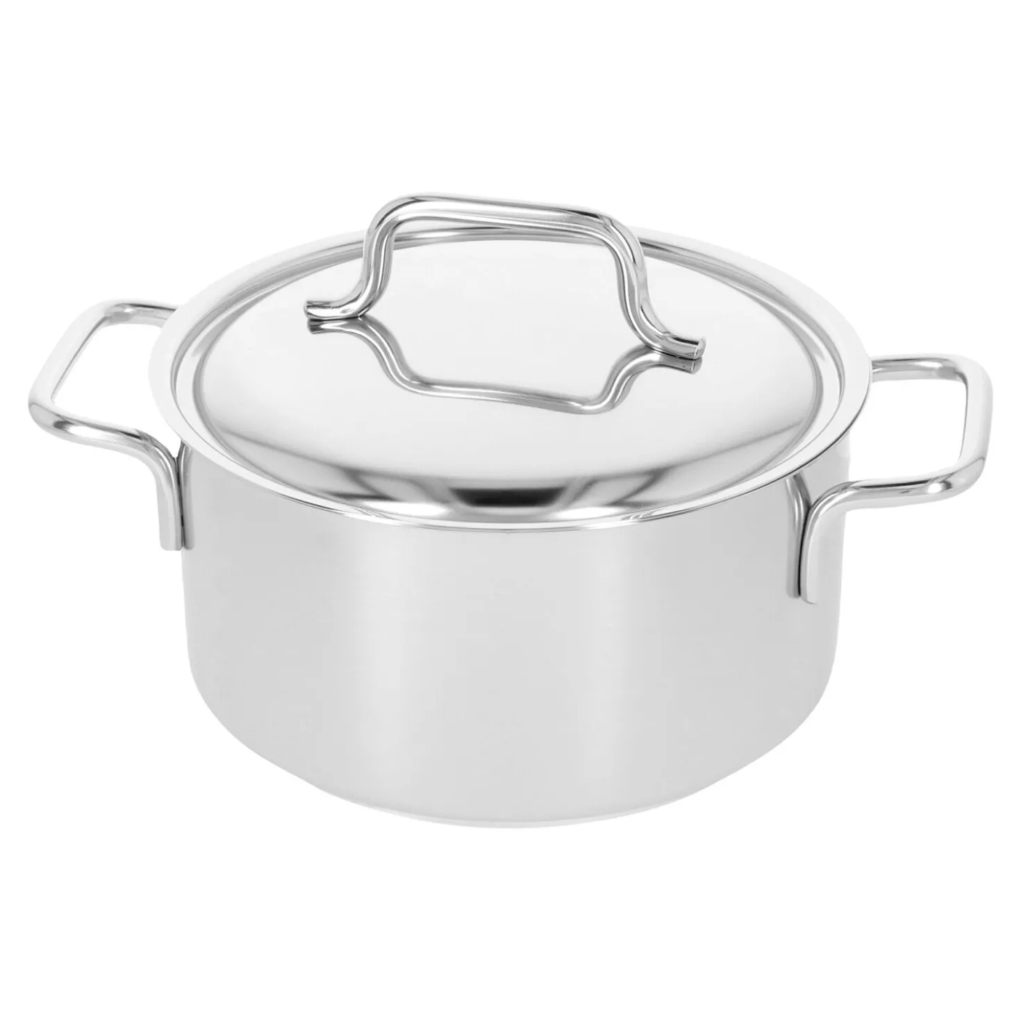 Bratentopf mit Deckel 18 cm, 18/10 Edelstahl