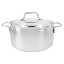 Bratentopf mit Deckel 22 cm, 18/10 Edelstahl