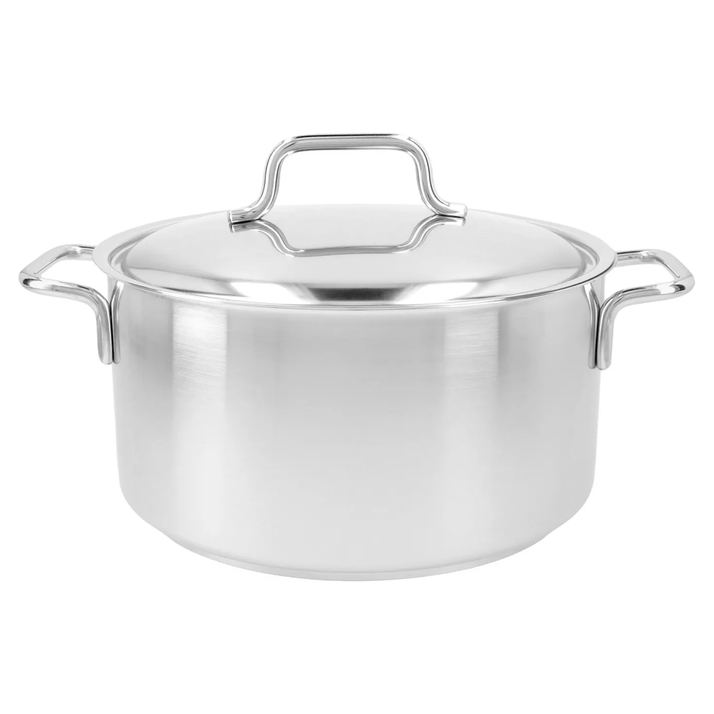 Bratentopf mit Deckel 22 cm, 18/10 Edelstahl