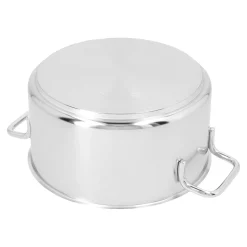 Bratentopf mit Deckel 22 cm, 18/10 Edelstahl