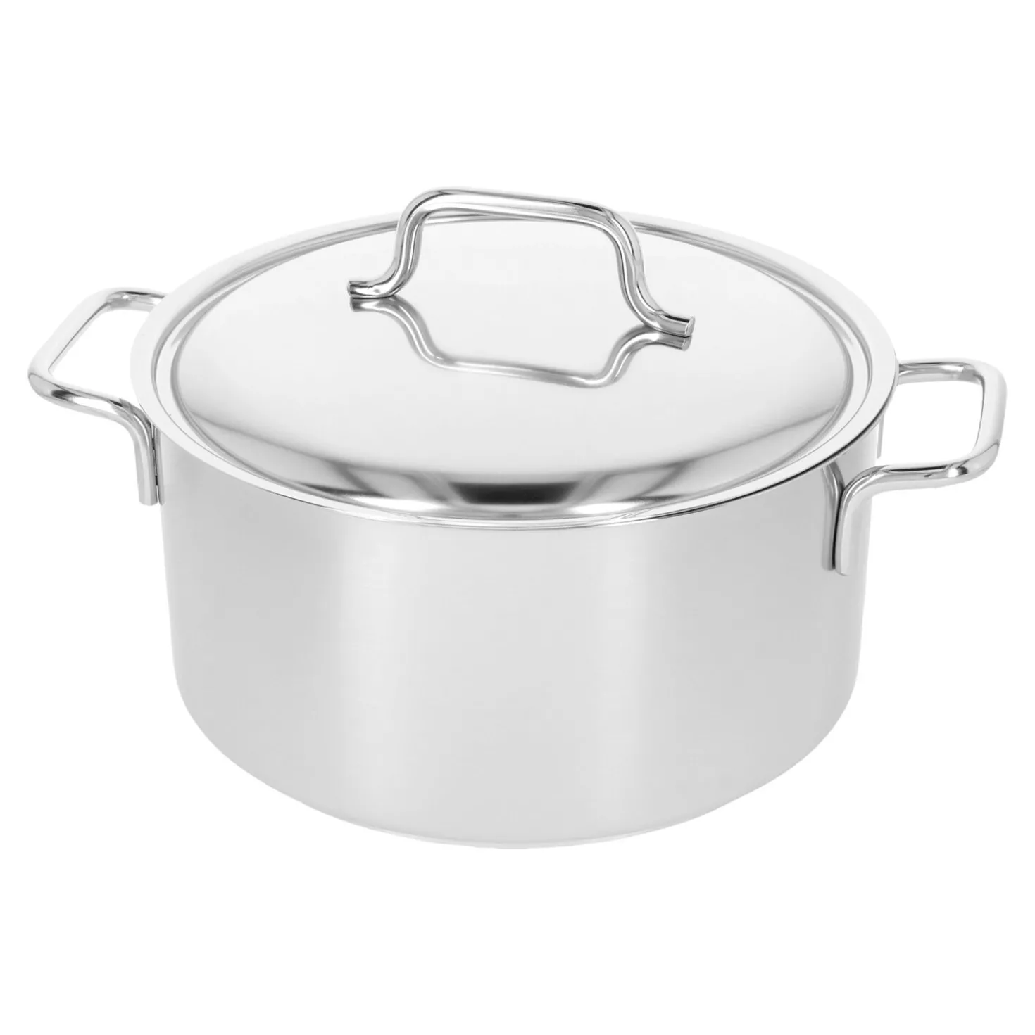 Bratentopf mit Deckel 22 cm, 18/10 Edelstahl
