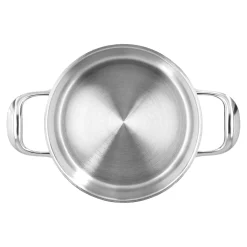 Bratentopf mit Deckel 18 cm, 18/10 Edelstahl