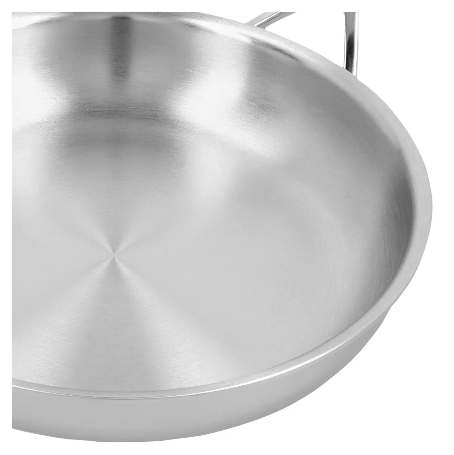 Bratpfanne 28 cm, 18/10 Edelstahl, Silber