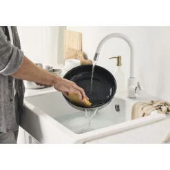 Bratpfanne, 28 cm, 18/10 Edelstahl, Keramikbeschichtung