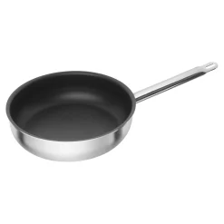 Bratpfanne 26 cm, 18/10 Edelstahl, Silber-Schwarz