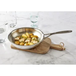 Bratpfanne 24 cm, 18/10 Edelstahl, Silber