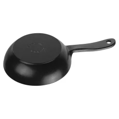Bratpfanne 16 cm, rund, Schwarz, Gusseisen