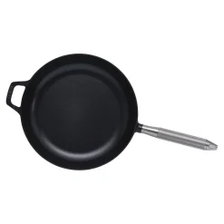 Bratpfanne Buster+Punch 28 cm, rund, Schwarz, Gusseisen