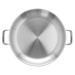 Bratpfanne mit 2 Griffen 32 cm, 18/10 Edelstahl, Silber