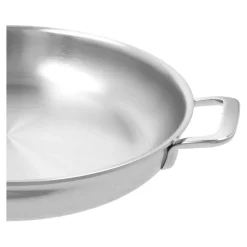 Bratpfanne mit 2 Griffen 32 cm, 18/10 Edelstahl, Silber