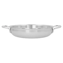 Bratpfanne mit 2 Griffen 24 cm, 18/10 Edelstahl, Silber