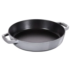 Bratpfanne mit 2 Griffen 26 cm, rund, Graphit-Grau, Gusseisen