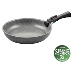 Bratpfanne mit Griff, 24 cm / 2-tlg, Aluminium, Keramische Antihaftbeschichtung