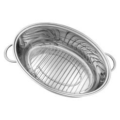Bräter 41 cm, 18/10 Edelstahl, Silber