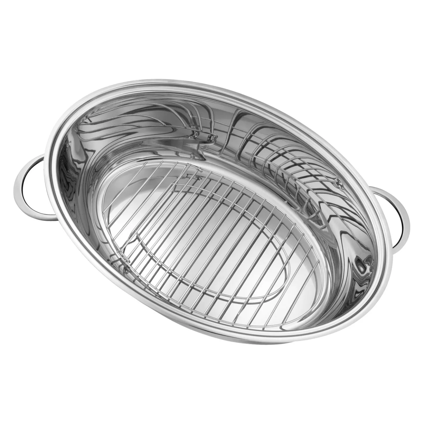 Bräter 41 cm, 18/10 Edelstahl, Silber