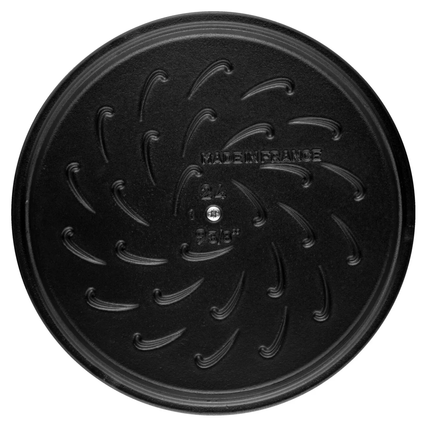 Bräter mit Chistera Drop-Structure 28 cm, rund, Graphit-Grau, Gusseisen