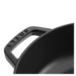 Bräter mit Chistera Drop-Structure 28 cm, rund, Schwarz, Gusseisen