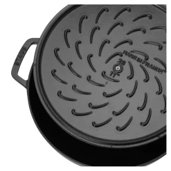 Bräter mit Chistera Drop-Structure 28 cm, rund, Schwarz, Gusseisen