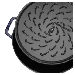 Bräter mit Chistera Drop-Structure 28 cm, rund, Dunkelblau, Gusseisen