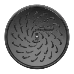 Bräter mit Chistera Drop-Structure 28 cm, rund, Dunkelblau, Gusseisen