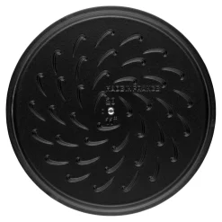 Bräter mit Chistera Drop-Structure 24 cm, rund, Graphit-Grau, Gusseisen