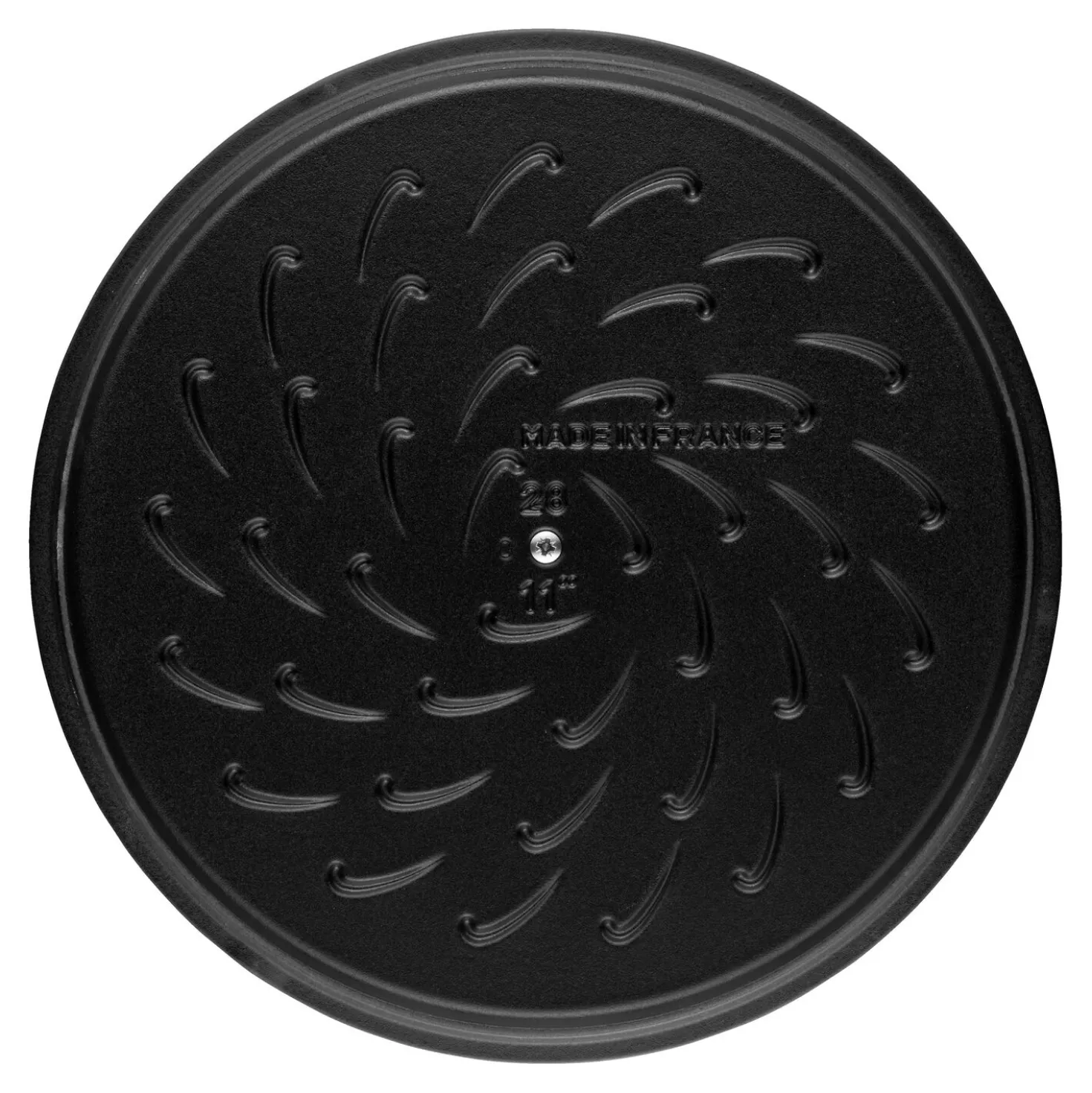 Bräter mit Chistera Drop-Structure 24 cm, rund, Graphit-Grau, Gusseisen