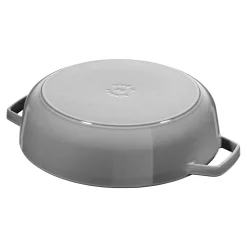Bräter mit Chistera Drop-Structure 24 cm, rund, Graphit-Grau, Gusseisen