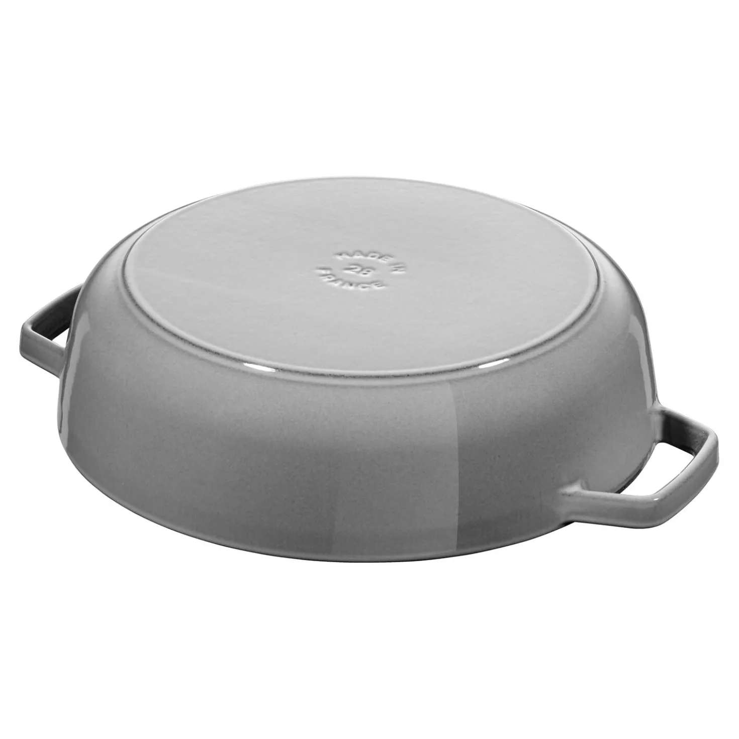Bräter mit Chistera Drop-Structure 24 cm, rund, Graphit-Grau, Gusseisen