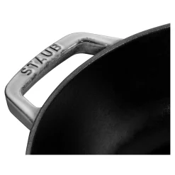 Bräter mit Chistera Drop-Structure 24 cm, rund, Graphit-Grau, Gusseisen