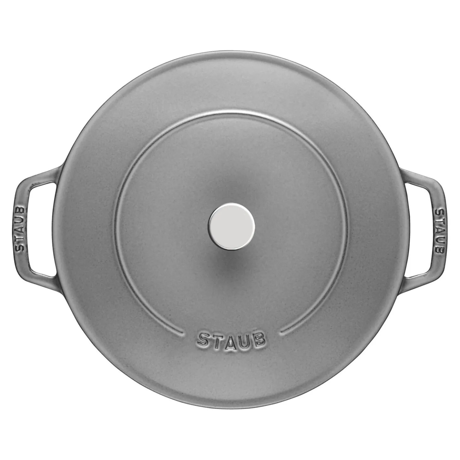 Bräter mit Chistera Drop-Structure 24 cm, rund, Graphit-Grau, Gusseisen
