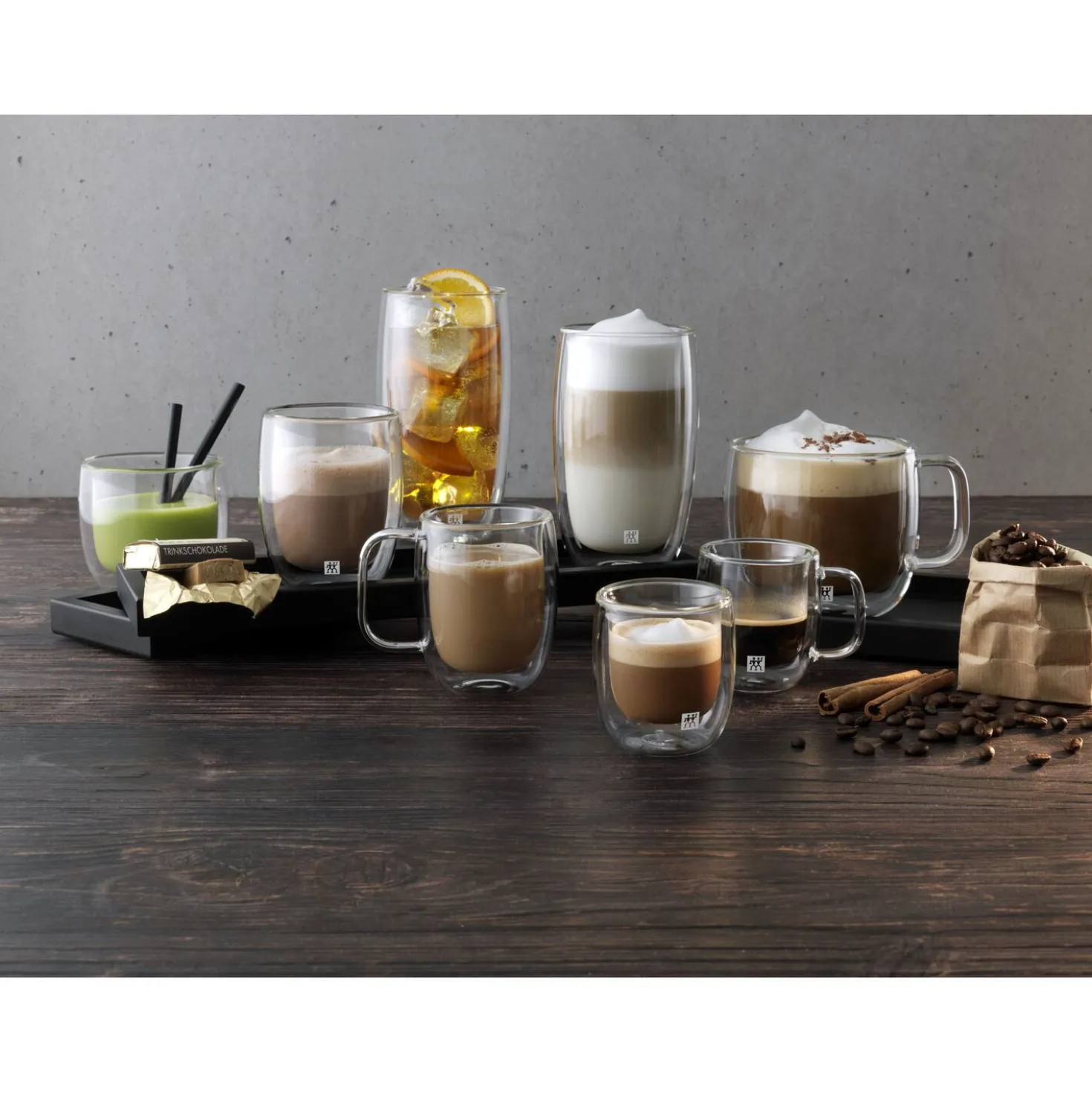 Cappuccino-Glas-Set, 6-tlg. / 450 ml