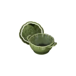 Cocotte 13 cm, Artischocke, Basilikum-Grün, Keramik