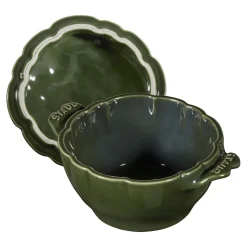 Cocotte 13 cm, Artischocke, Basilikum-Grün, Keramik