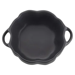 Cocotte 15 cm, Kürbis, Schwarz, Keramik