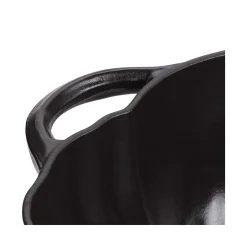 Cocotte 24 cm, Kürbis, Schwarz, Gusseisen