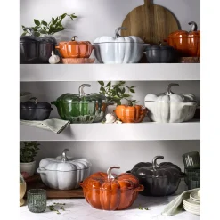 Cocotte 24 cm, Kürbis, Schwarz, Gusseisen